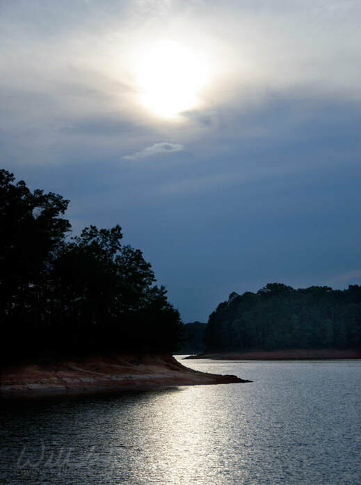 Sunset and Cirrus Clouds over Tugaloo State Park Georgia Picture